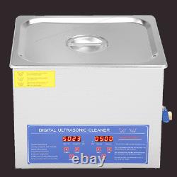 10 L Ultrasonic Cleaner Heater Heated Cleaning Machine W. Tank Glasses Jewellery