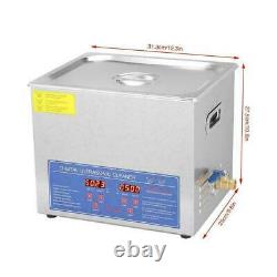 10 L Ultrasonic Cleaner Heater Heated Cleaning Machine W. Tank Glasses Jewellery