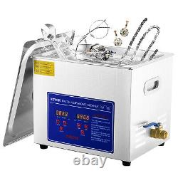 10 Liter Industry Heated Ultrasonic Cleaner Heater withTimer Stainless Steel