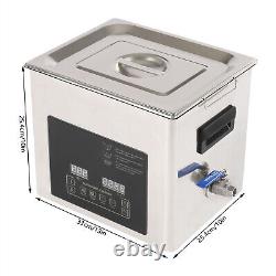 10L 22L Ultrasonic Cleaner Cleaning Washing Machine Equipment Industry Heated US