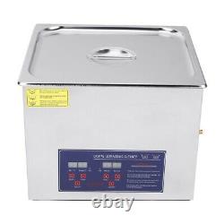 10L Digital Ultrasonic Cleaner Tank Timer Heated Stainless Steel Cleaning Bath