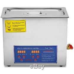 10L Liter Industry Heated Ultrasonic Cleaners Cleaning Equipment Heater withTimer