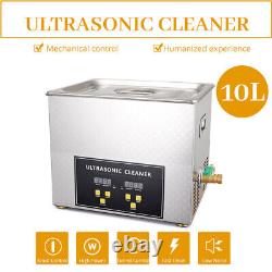 10L Liter Stainless Steel Jewellery Ultrasonic Cleaner Heated Machine Bath Timer