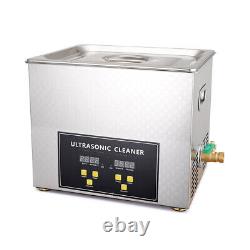 10L Liter Stainless Steel Jewellery Ultrasonic Cleaner Heated Machine Bath Timer