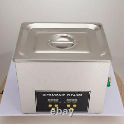 10L Liter Stainless Steel Ultrasonic Cleaner Heated Machine Heater withTimer USA