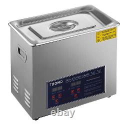10L Liter Ultrasonic Cleaner Stainless Steel Industry Heated Heater withTimer