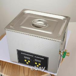10L Pro Digital Stainless Steel Ultrasonic Cleaner Heated Machine Heater Timer
