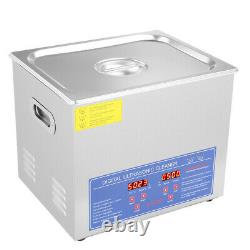 10L Professional Digital Ultrasonic Cleaner Machine Bath Tank With Timer Heated