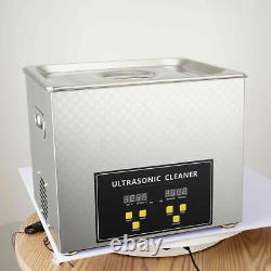 10L Professional Digital Ultrasonic Cleaner Machine with Timer Heated Cleaning