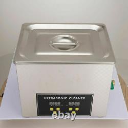 10L Stainless Steel Digital Ultrasonic Cleaner Timer Heated Cleaning Machine USA