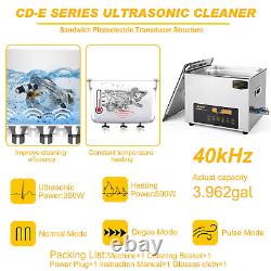 10L Ultrasonic Cleaner Cleaning Equipment Industry Heated Dual-Frequency w Timer
