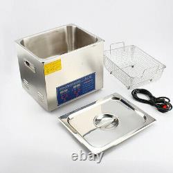 10L Ultrasonic Cleaner Cleaning Equipment Liter Industry Heated Machine New