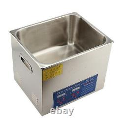 10L Ultrasonic Cleaner Cleaning Equipment Liter Industry Heated Machine New