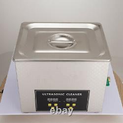 10L Ultrasonic Cleaner Commercial Industry Heated Heater withTimer Jewelry Glasses
