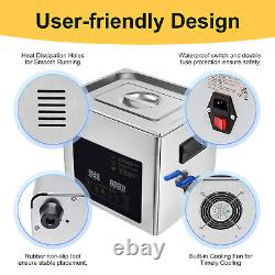 10L Ultrasonic Cleaner Dental Lab Instruments Cleaning Machine with Heater Timer