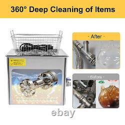 10L Ultrasonic Cleaner Dental Lab Instruments Cleaning Machine with Heater Timer