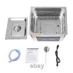 10L Ultrasonic Cleaner Dental Lab Instruments Cleaning Machine with Heater Timer