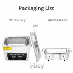 10L Ultrasonic Cleaner Digital Sonic Cleaning Equipment Stainless Timer Heated
