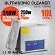 10L Ultrasonic Cleaner Heated Tank Jewelry Gun Cleaning Machine Stainless Steel