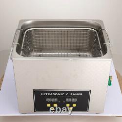 10L Ultrasonic Cleaner Heater Stainless Steel Industry Heated Timer Device Home