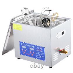 10L Ultrasonic Cleaner with Timer Heating Machine 40kHz Digital Sonic Cleaner