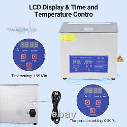 10L Ultrasonic Cleaner with Timer Heating Machine 40kHz Digital Sonic Cleaner