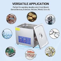 10L Ultrasonic Cleaner with Timer Heating Machine 40kHz Digital Sonic Cleaner