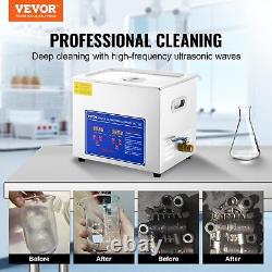 10L Ultrasonic Jewelry Cleaner (Heated & Timer) Professional Machine Dentures