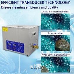 110V 15L Ultrasonic Cleaner 3.3 Gal Professional Ultrasonic Cleaner 40kHz