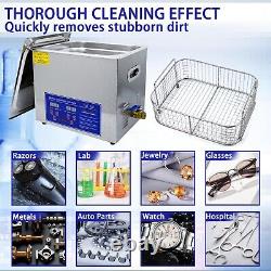 110V 15L Ultrasonic Cleaner 3.3 Gal Professional Ultrasonic Cleaner 40kHz