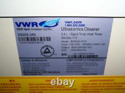 13426 vwr b2500a-dth ultrasonic cleaner 2.8 L cat 98000-346 time, heat, de-gas