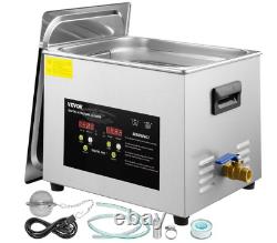 15L Digital Ultrasonic Cleaner Heater Timer 600W 40KHz Jewelry Eyeglasses NEW