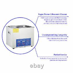 15L Professional Digital Ultrasonic Cleaner Machine with Timer Heated Cleaning