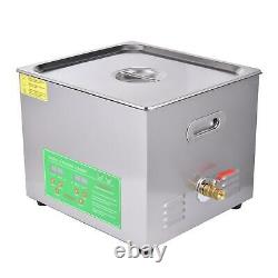 15L Professional WithTimer Heated Cleaning Machines Digital Ultrasonic Cleaner US