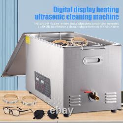 15L Stainless Ultrasonic Cleaner Cleaning Equipment Industry Heated with Timer