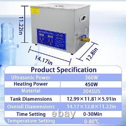 15L Ultrasonic Cleaner Heater with Timer Ultrasonic Cleaning Machine