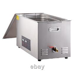 15L Ultrasonic Cleaner Machine with 360W Power Timer 400W Heater Brand New