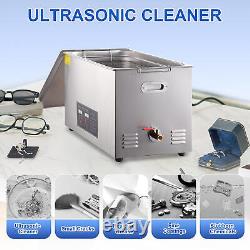 15L Ultrasonic Cleaner Machine with 360W Power Timer 400W Heater Brand New