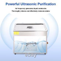 15L Ultrasonic Cleaner Machine with 360W Power Timer 400W Heater Brand New