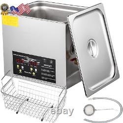 15L Upgraded Ultrasonic Cleaner 600W Heater 360W Ultrasonic Professional Digital