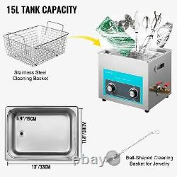 15l Stainless Steel Liter Industry Heated Ultrasonic Cleaner Heater Withtimer Usa