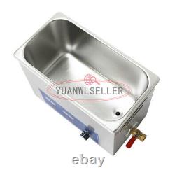 1PCS 220V 6L 180W Digital Heated Ultrasonic Cleaner For Jewelry Dental coin