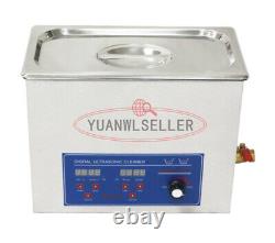 1PCS 220V 6L 180W Digital Heated Ultrasonic Cleaner For Jewelry Dental coin