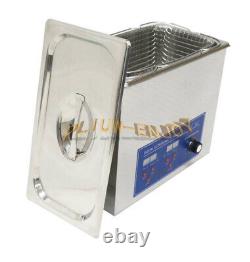 1PCS New 220V 6L 180W Digital Heated Ultrasonic Cleaner For Jewelry Dental coin
