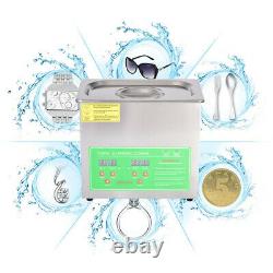 2-15L Ultrasonic Cleaner Stainless Steel Industry Heated Heater withTimer US Stock