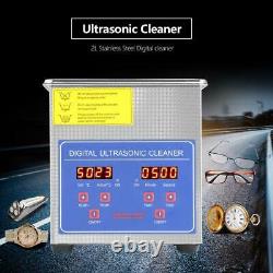 2/3L Stainless Steel Industry Ultrasonic Cleaner Heated Heater with Digital Timer