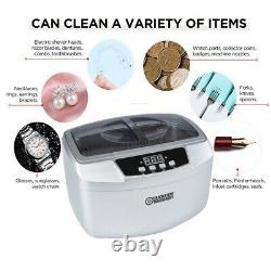2021 Ultrasonic Cleaner Jewelry, Silver, Coins Heated Time Settings 2.5L 160W