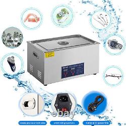 20L Stainless Steel Ultrasonic Cleaner Digital Timer & Heater Safely Removes Oil