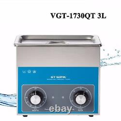 220V Stainless Steel 3L Liter Industry Heated Ultrasonic Cleaner Heater + Timer