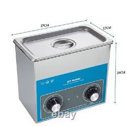 220V Stainless Steel 3L Liter Industry Heated Ultrasonic Cleaner Heater + Timer